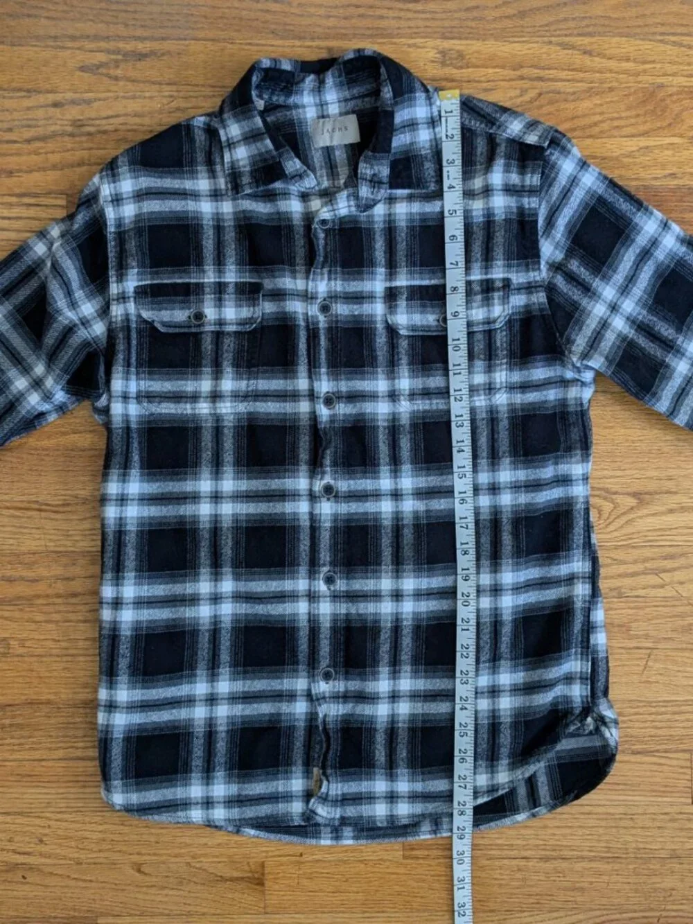 Jachs // Flannel Overshirt // Black &White // M